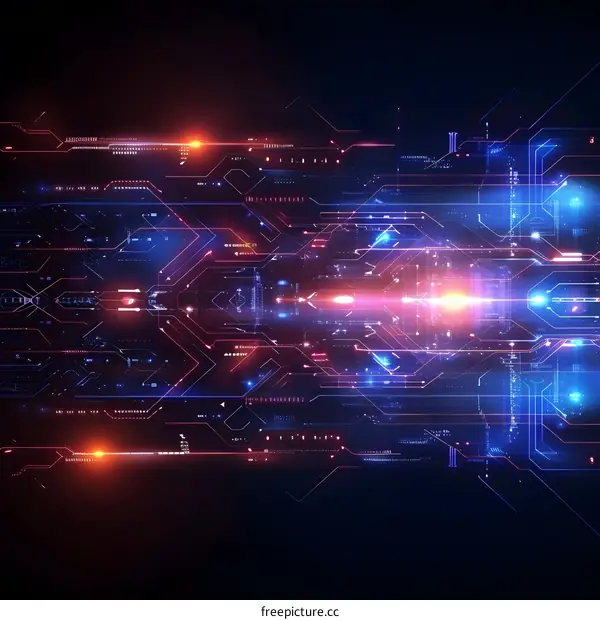 Futuristic Technology Circuit Board