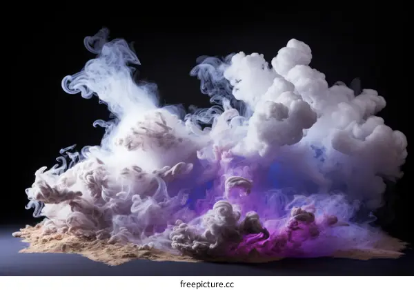 Abstract Colorful Smoke Swirls