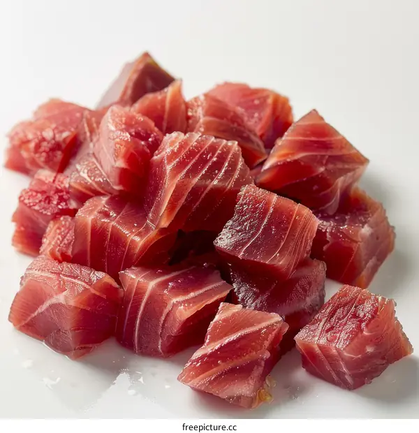 diced raw tuna
