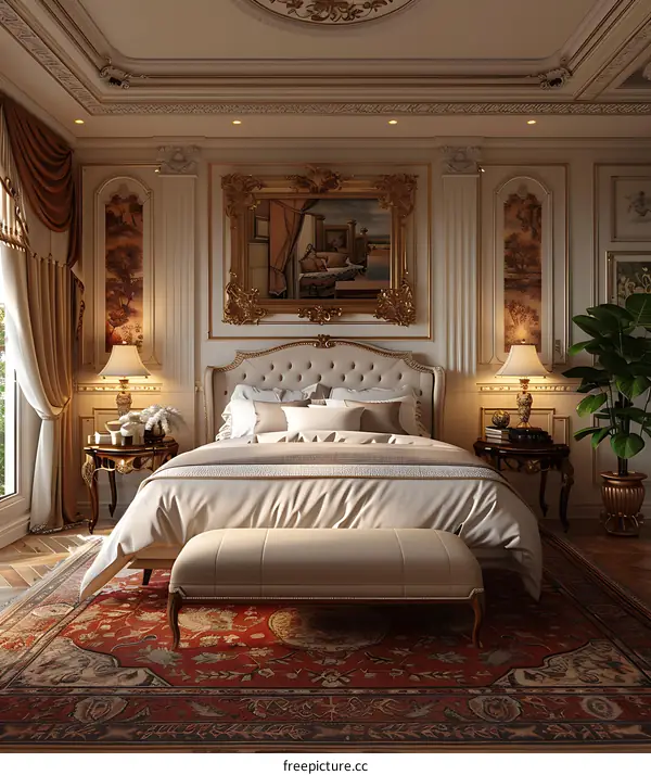 European-style luxury bedroom