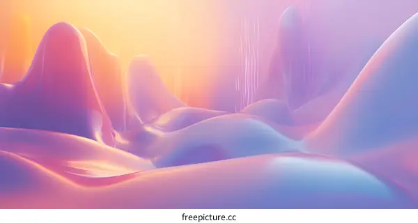 Abstract Gradient Background With Smooth Shapes