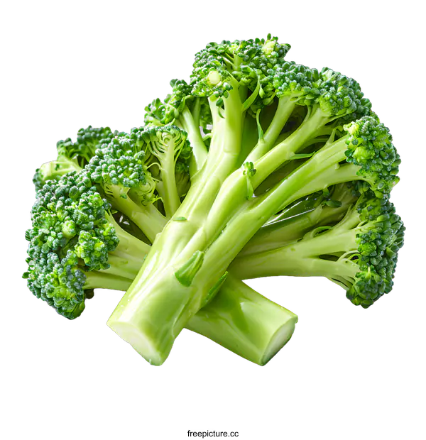 [Transparent Background PNG]Fresh green broccoli florets