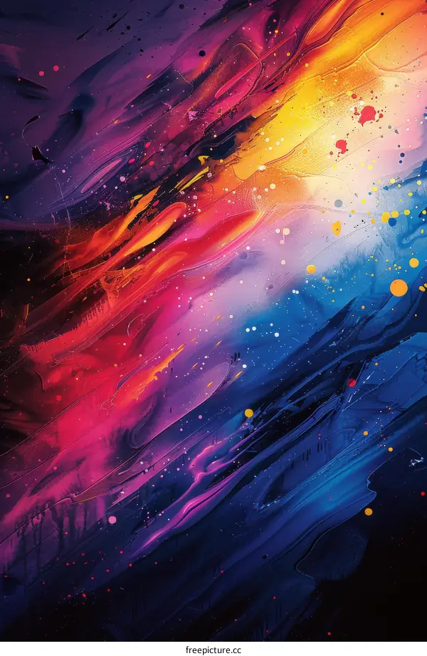 Abstract Colorful Flowing Art Piece