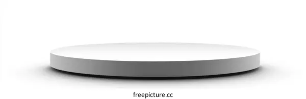 Blank White Round Stage Display