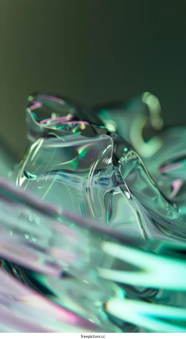 Abstract 3D rendering of a glassmorphism shape