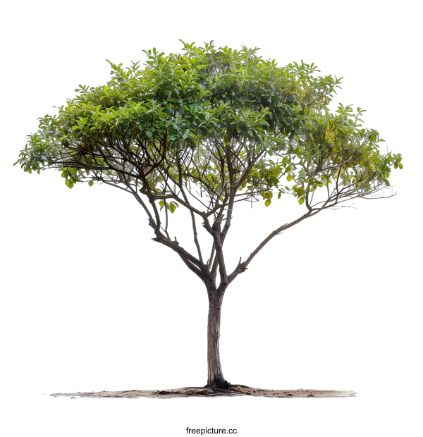 [Transparent Background PNG]Green Tree with White Background