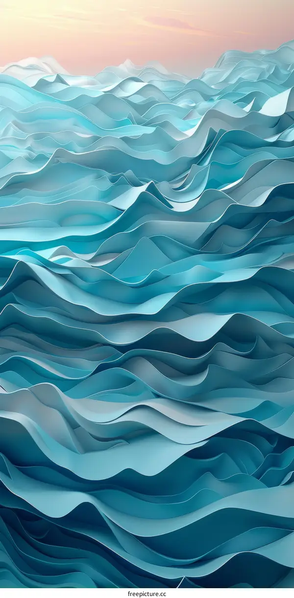 Liquid Dynamic Blue Wave Background