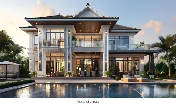 The real scene of French-style villa in Da Nang, Vietnam