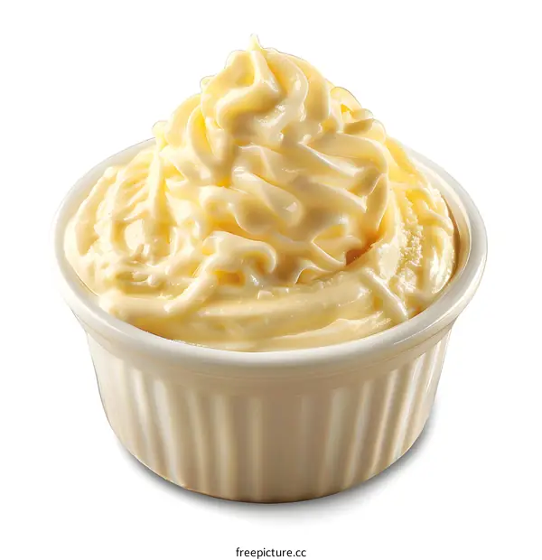 A bowl of mayonnaise