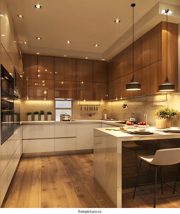 Modern minimalist kitchen design