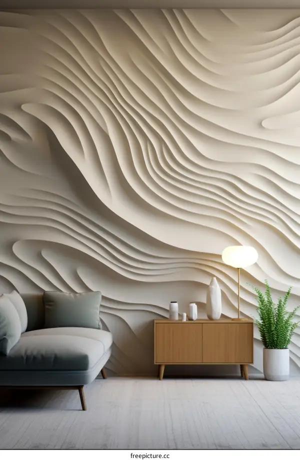 3D Wall Art Geometric Parametric Wall Panels Modern Interior Decor