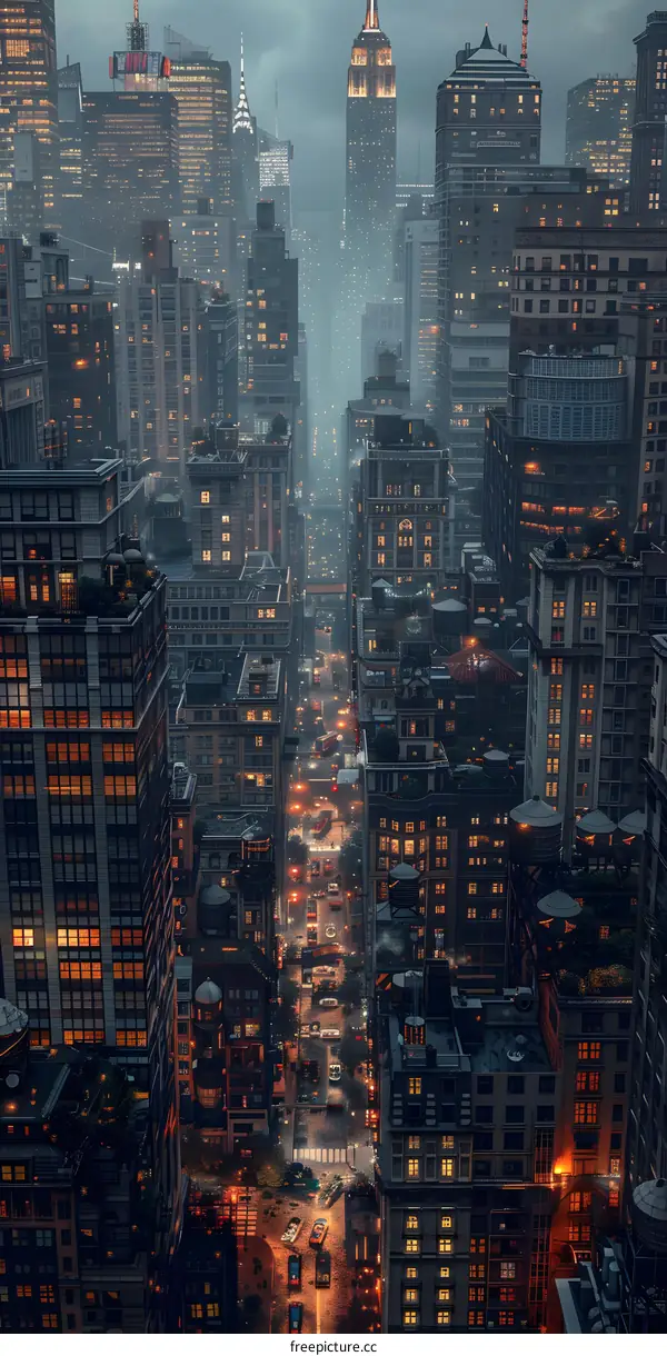 A rainy day in New York City