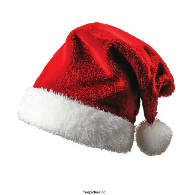 [Transparent Background PNG]Christmas Santa Hat on White Background