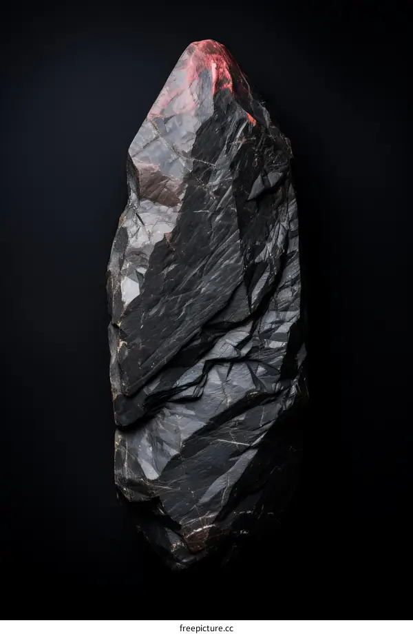 Stark Black and Red Stone