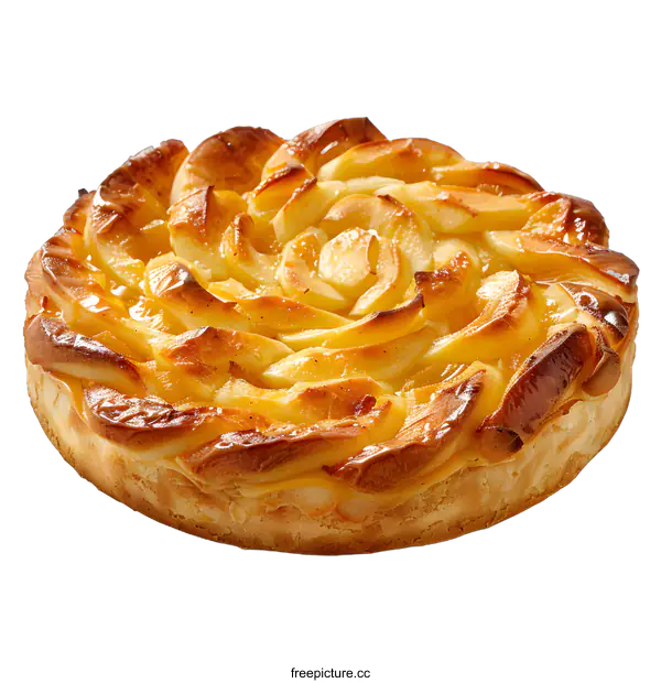 [Transparent Background PNG]Freshly Baked Apple Pie on White Background