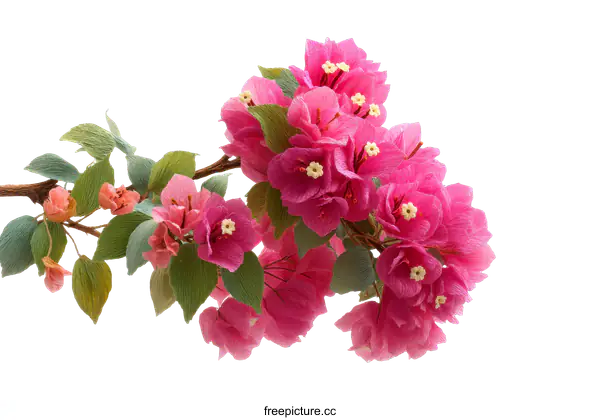 [Transparent Background PNG]Paper Flower Arrangement with Pink Bougainvillea