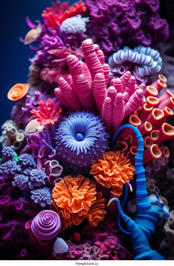 Underwater Fantasy World of Colorful Corals and Tropical Fish