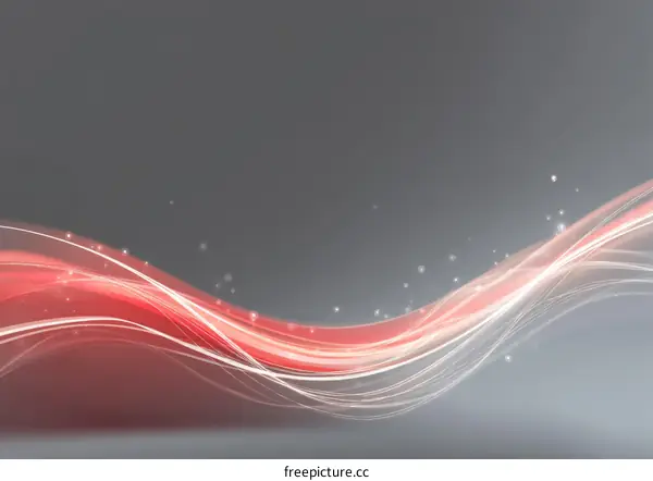 Abstract Red and Grey Wave Design