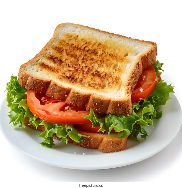 Sandwich with lettuce tomato and cheese