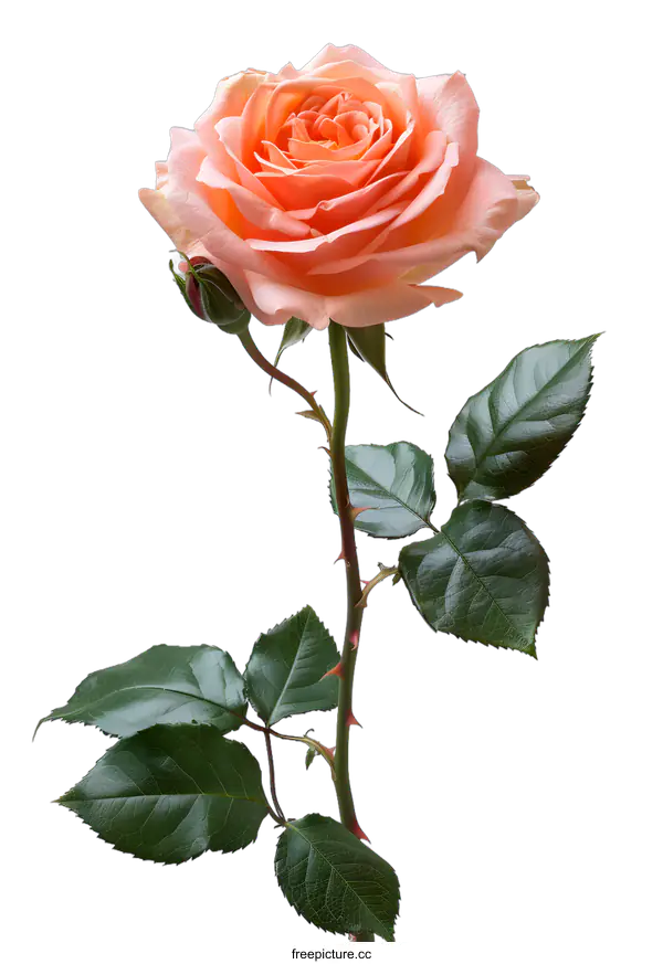 [Transparent Background PNG]single pink rose