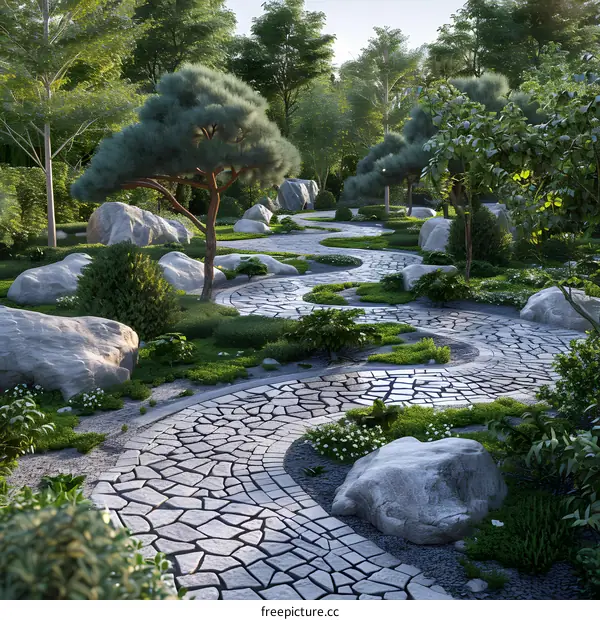 The design effect picture of the garden landscape