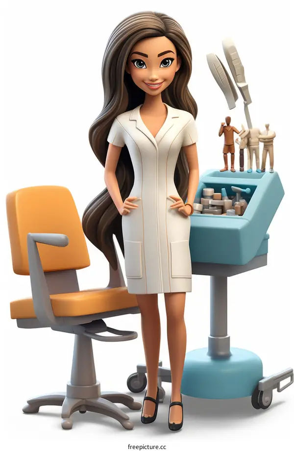 Female Dentist in a Modern Dental Office
