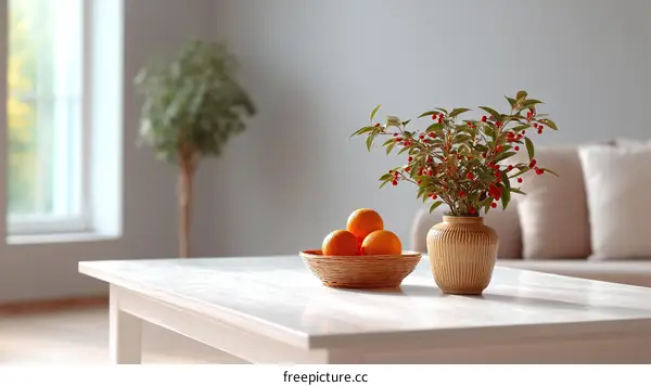 Cozy Home Decor with Oranges and Berries