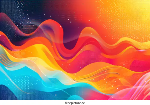 Flowing Geometric Patterns of Vivid Hues