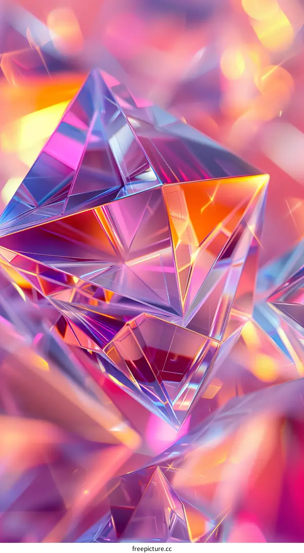 Colorful 3D Crystal Fractal