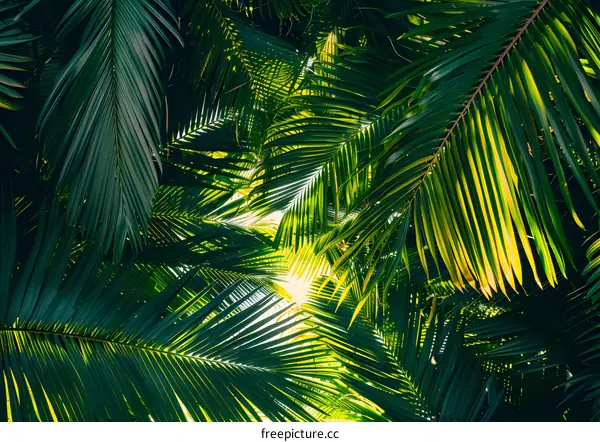 Tropical Palm Leaves Background
