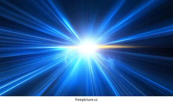 Abstract Light Burst Radiating from Center