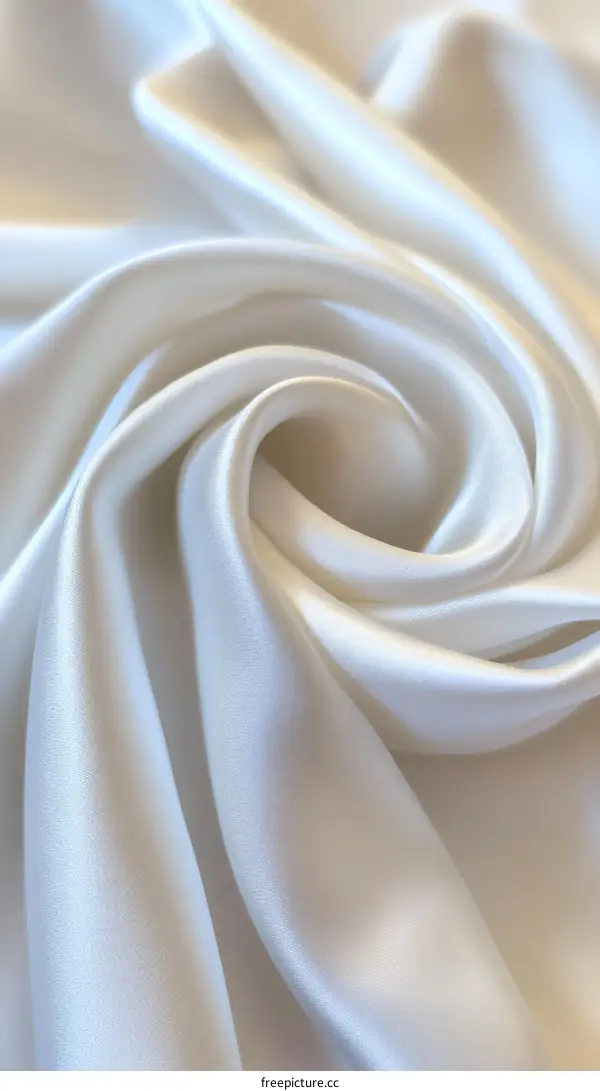 Elegant White Satin Fabric Texture