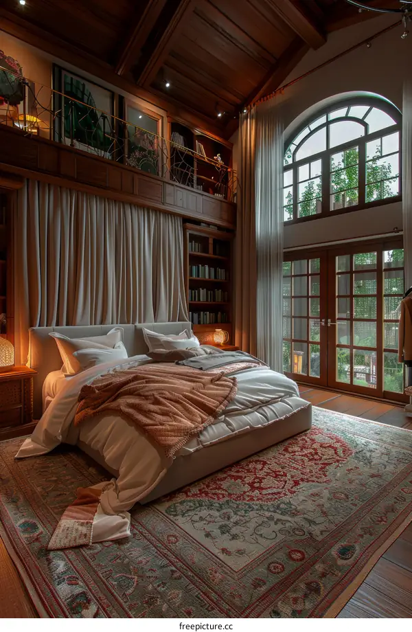 Luxurious Home Library Bedroom Decor