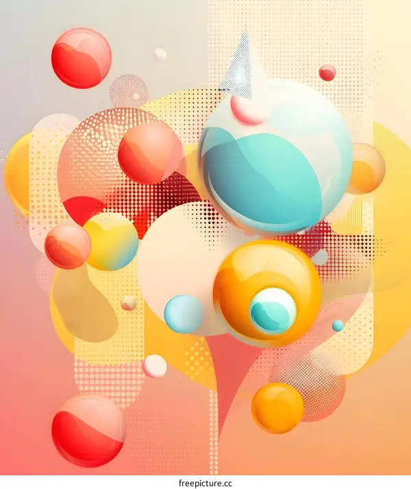 Abstract Colorful  Graphic Design With Geometric Shapes