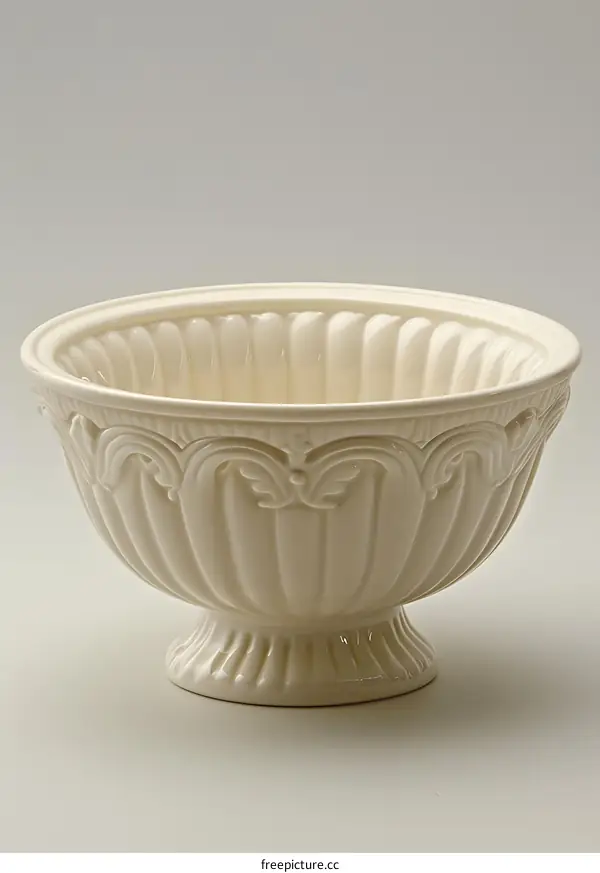 Elegant ivory serving bowl