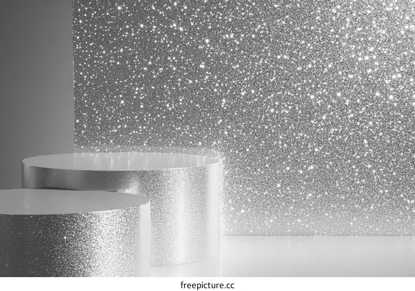 Silver Glitter Display Platform