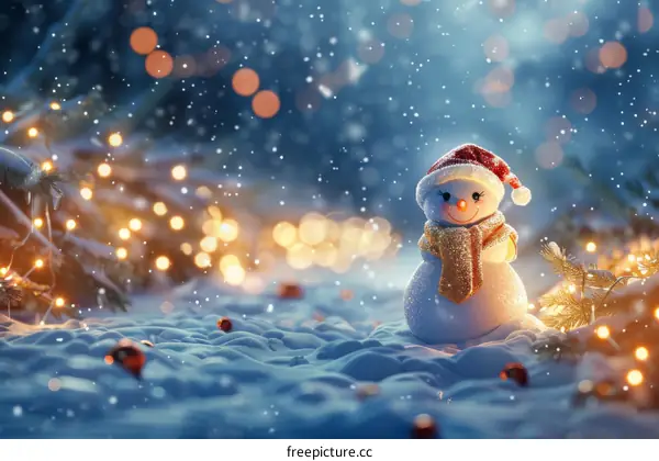 A Festive Snowman in a Winter Wonderland