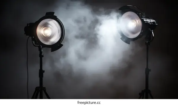Studio Lighting Equipment Setup for Photography or Film Production