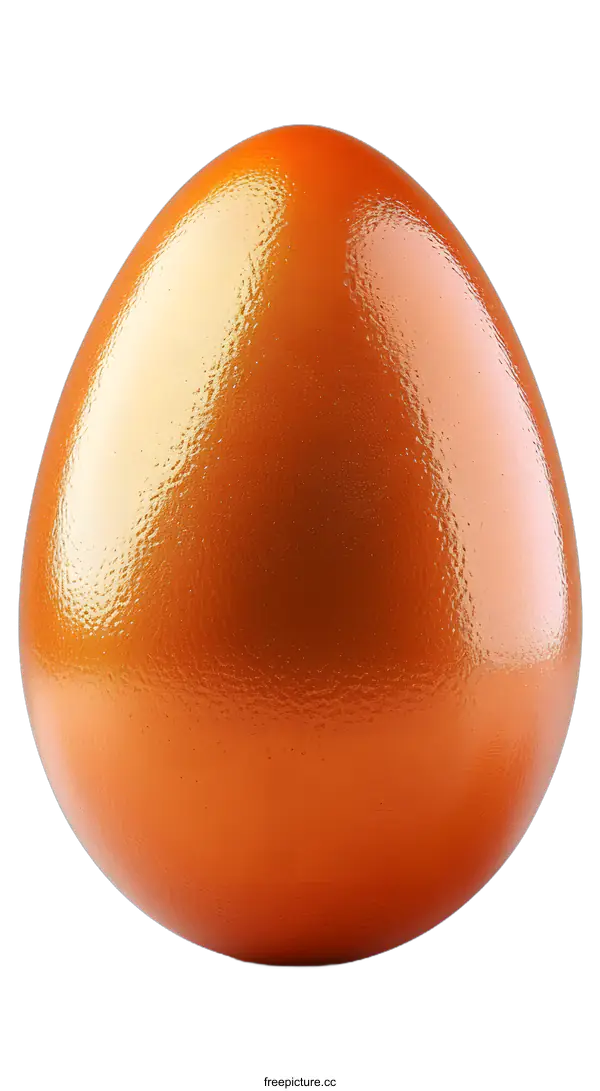 [Transparent Background PNG]Shiny Orange Easter Egg