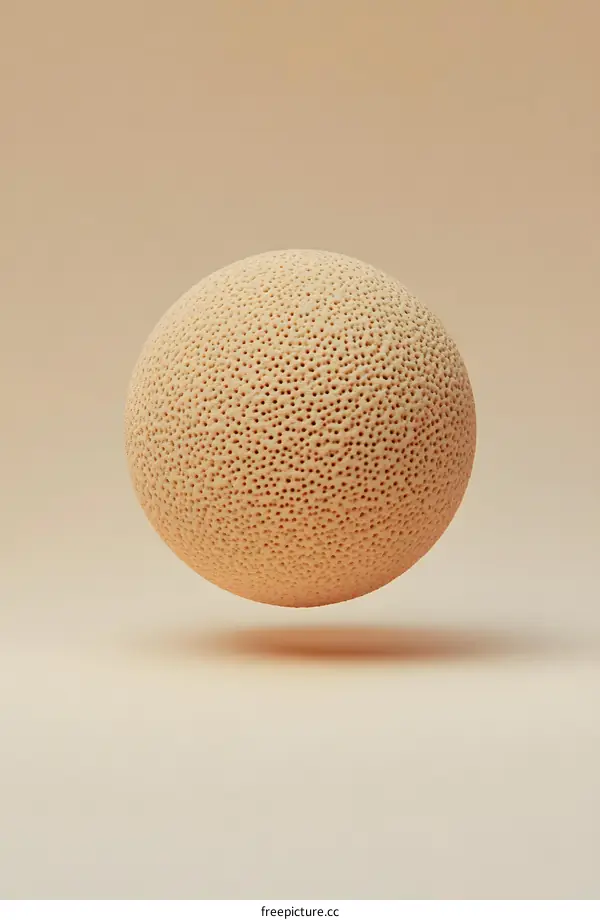 Abstract Beige Sphere with Texture