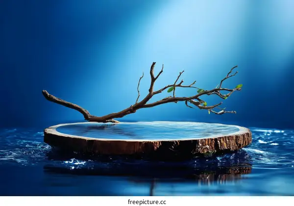 Peaceful Nature Scene with Branch and Water