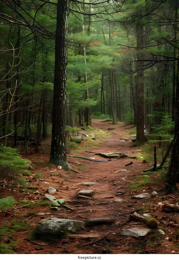 The path through the pine forest