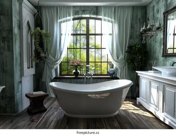 Nostalgic Bathroom Design with Vintage Touches