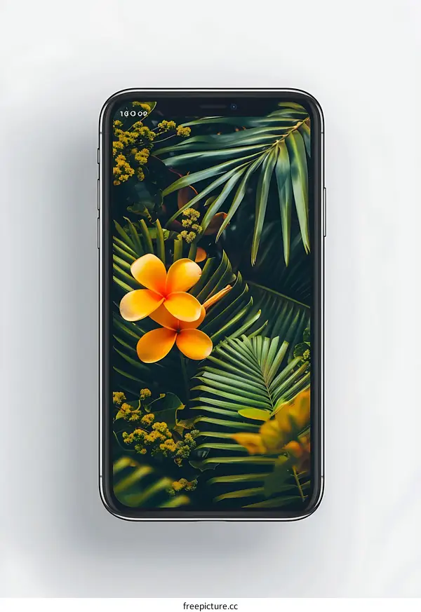 Tropical Flower Wallpaper for Mobile Phone
