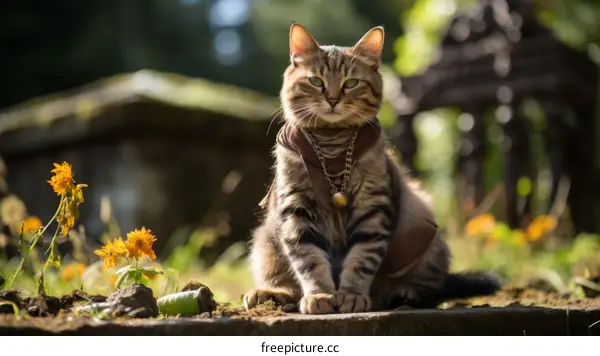 Cat in the cemetery