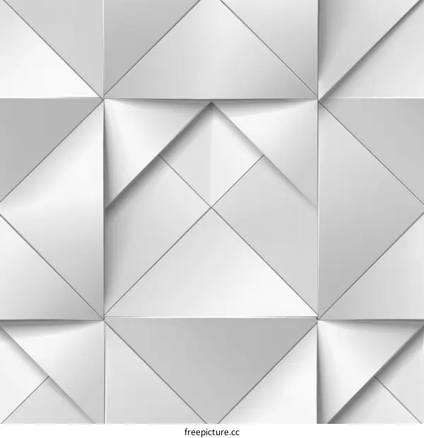 3D rendering of a seamless geometric pattern of beveled metal squares