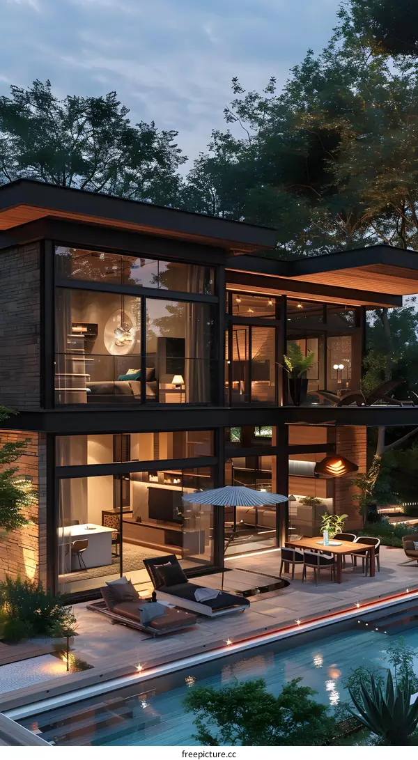 A Modern House in the Forest