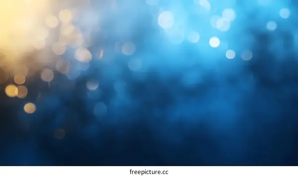 Abstract Blue and Yellow Bokeh Background