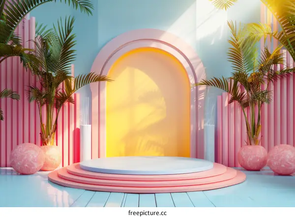 Geometric Arch Display Stand