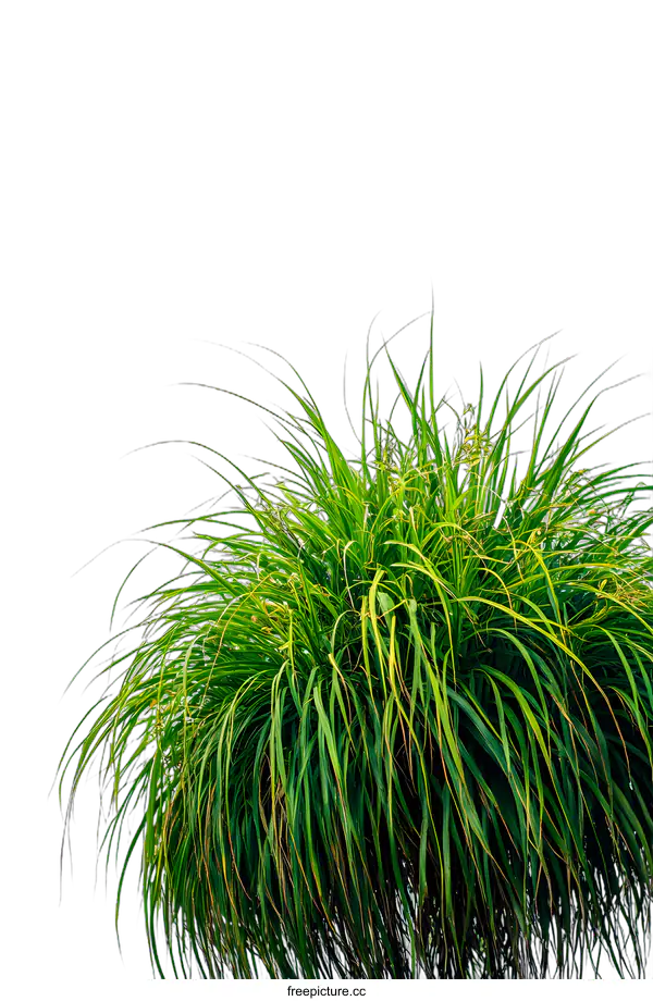 [Transparent Background PNG]Green Grass Plant with White Background